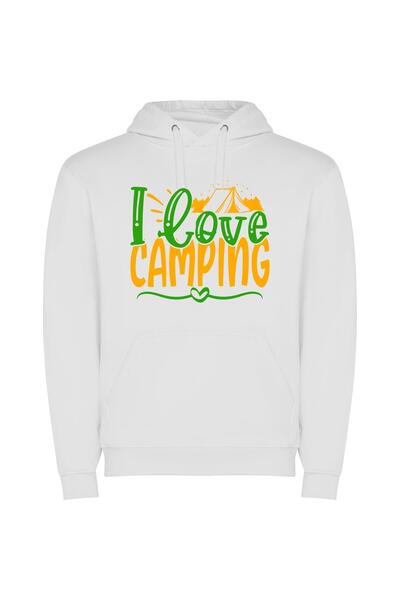 iLovePrints Tentastic Glamp-camp Delight Φούτερ με κουκούλα σε χρώμα Λευκό