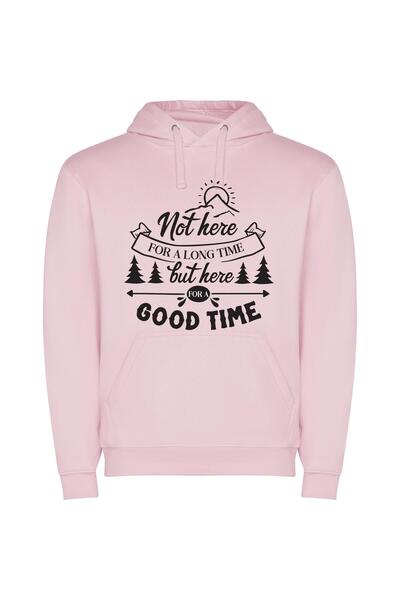 iLovePrints Time: Make It Count Φούτερ με κουκούλα σε χρώμα Ροζ