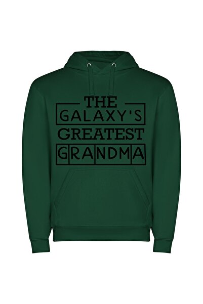 iLovePrints The Stellar Grandma Emblem Φούτερ με κουκούλα σε χρώμα Πράσινο