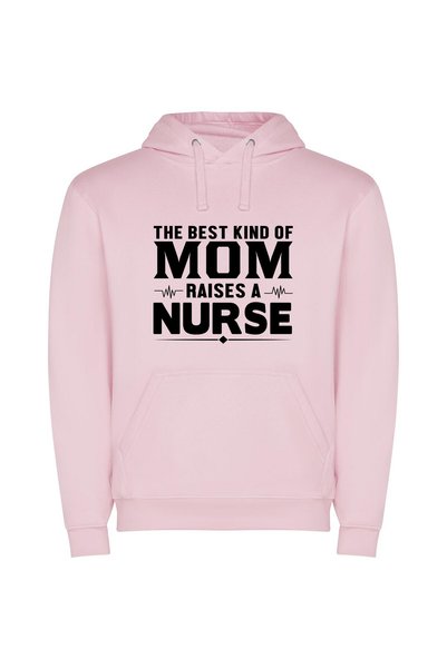 iLovePrints Nurturing Mother, Skilled Nurse Φούτερ με κουκούλα σε χρώμα Ροζ
