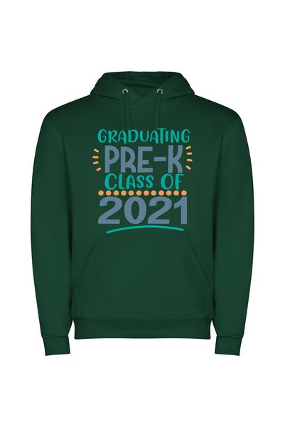 iLovePrints 2021 Pre-K Grad: Future Seniors Φούτερ με κουκούλα σε χρώμα Πράσινο
