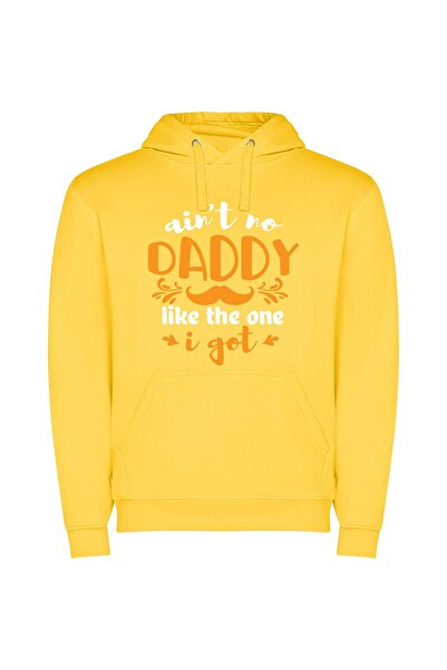 iLovePrints Daddy Dearest Delight Φούτερ με κουκούλα σε χρώμα Κίτρινο