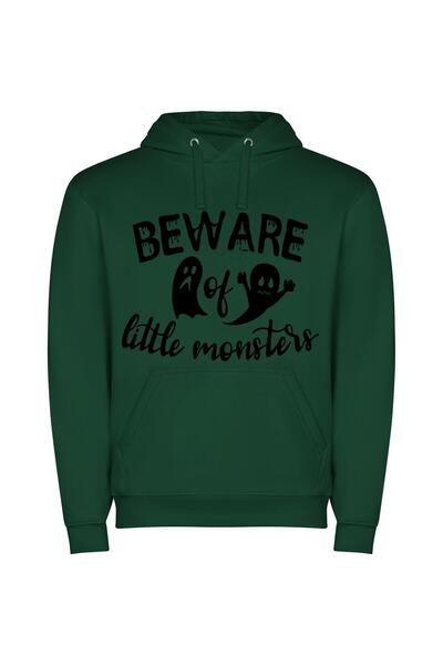 iLovePrints Haunted Abyss: Beware Monsters Φούτερ με κουκούλα σε χρώμα Πράσινο