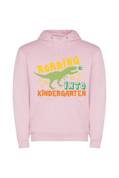 iLovePrints Kindergarten Roaring Fun Φούτερ με κουκούλα σε χρώμα Ροζ