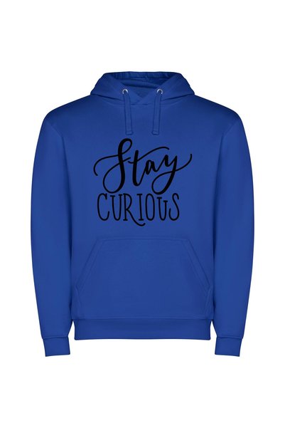 iLovePrints Eternal Curiosity's Sign Φούτερ με κουκούλα σε χρώμα Μπλε