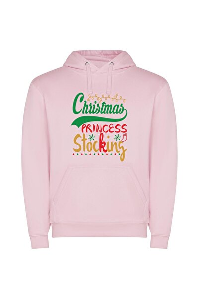 iLovePrints Merry Elf Princess Stocking Φούτερ με κουκούλα σε χρώμα Ροζ