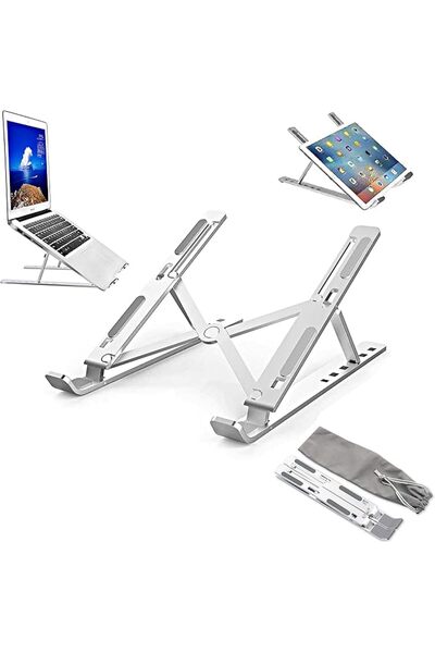 XPOWER ® Aluminium Laptop Stand for Desk, 6 levels Adjustable Portable Alumin...
