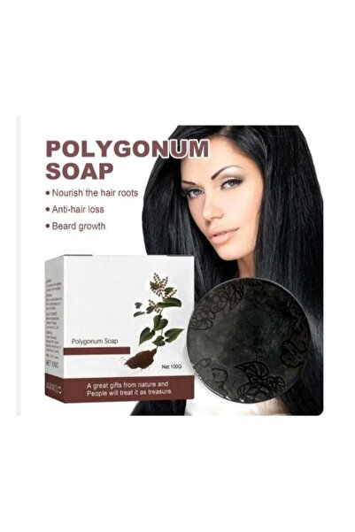 MIAOFUTONG Organic Polygonum Solid Shampoo Hair Darkening Soap Bar 100g Natur...