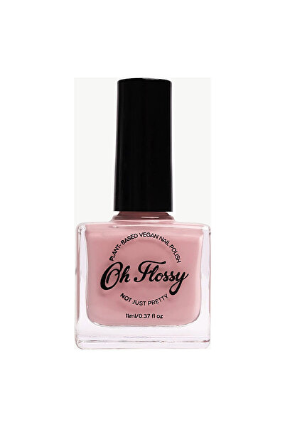 OH FLOSSY Ojă roz deschis/nud, 12 ml, cu sclipici bio, formulă pe bază de plante