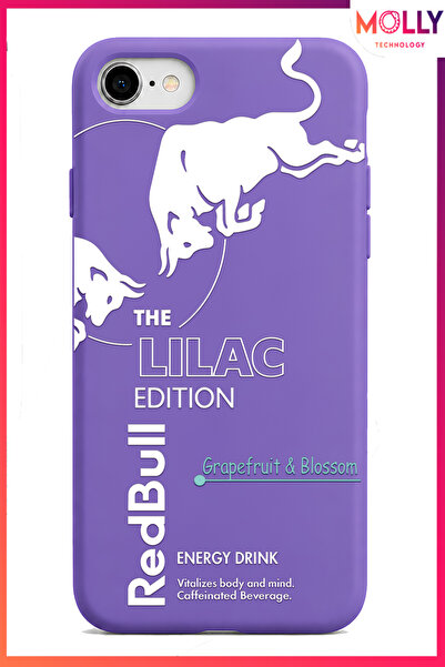 Molly iPhone SE 2020 İçin Lavanta Redbull The Lilac Edition Desenli İçi Kadif...