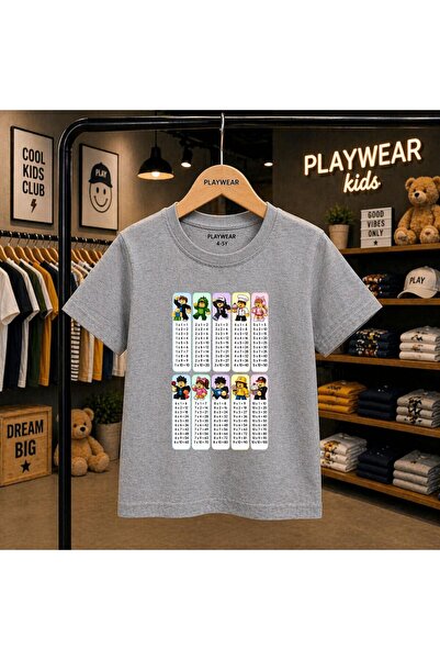 playwear Multiplication Table Educational Children's Printed 100% Children's ...