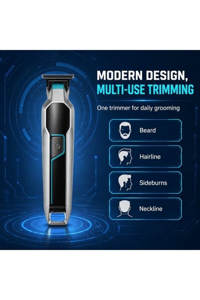 Generic Brand Professional T-Blade Hair Trimmer for Men, USB Rechargeable Cordless Beard Trimmer, Electric Detail Shaver for Beard, Hairline, Sideburns, Home Personal Grooming Tool