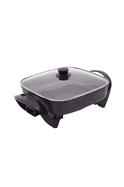 HXD Zoomlion Multifunctional Electric Skillet with Glass Lid, Non-Stick Stone...