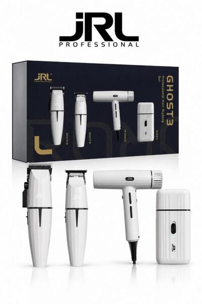JRL PROFESSIONAL Ghost Kit 3 Saç Kesim, Çizim, Sakal ve Fön Makinesi 4'lü Set...