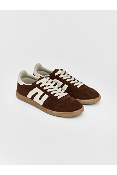LC Waikiki Lcw Steps Brown Women's Suede Sneakers