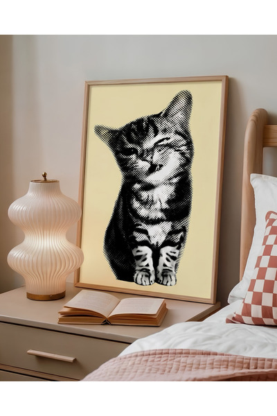 Sarı Yavru Kedi Estetik Poster - Duvar Dekorasyonu / Oda Dekorasyonu (Çerçevesiz)
