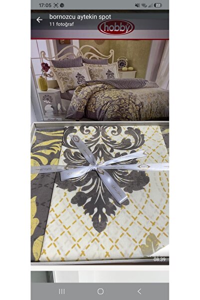 HOBİ Double Bedding Set - Mi̇rella / Capuci̇no
