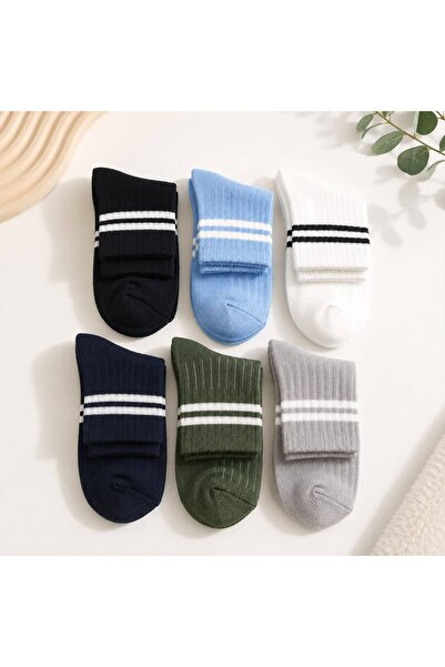 CİHO جوارب يومية للأطفال من SOCKS، 6 أزواج، مصنوعة من القطن بنسبة 100%، جوارب...
