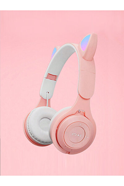 Choice1 Pink Cat Ears Headband Bluetooth Headphones New Wireless Bluetooth He...