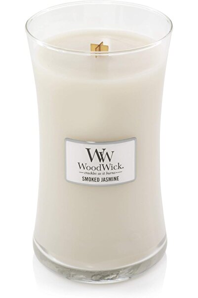 WoodWick شمعة معطرة بيضاوية الشكل، برائحة الشاي الأبيض والياسمين