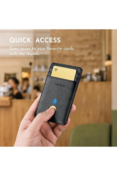 Buffway Mens RFID Blocking Slim Bifold Wallet Minimalist Leather Small Wallet...
