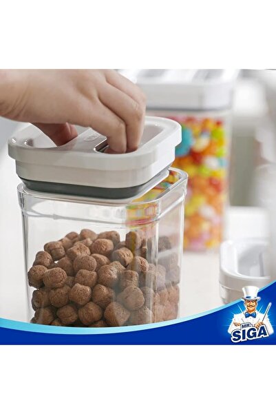 MR.SIGA 4 Pack Airtight Food Storage Container Set for Pantry Organization | ...