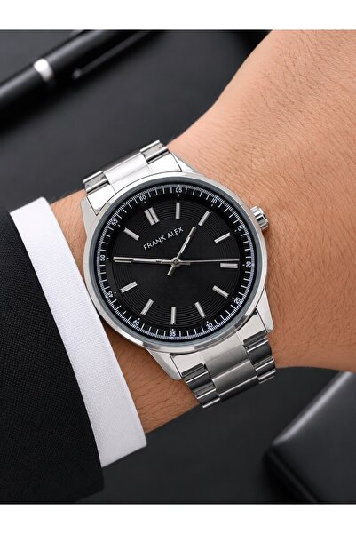 Frank Alex Special for Suit Premium Men's Wristwatch Steel Band 2 Years Warra...