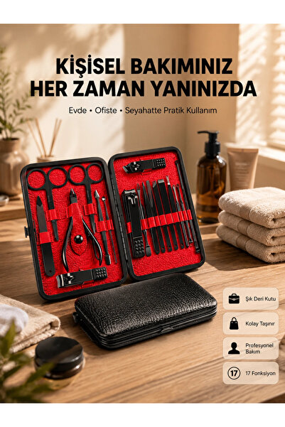 ARMÜZ مجموعة أدوات المانيكير والباديكير الاحترافية من الفولاذ المقاوم للصدأ م...