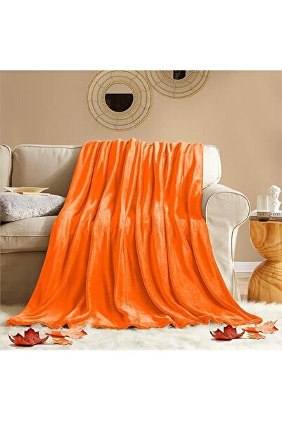 KMUSET Fall Throw Blanket Orange Fleece Throw 50 X 60 inches - Super Soft Coz...
