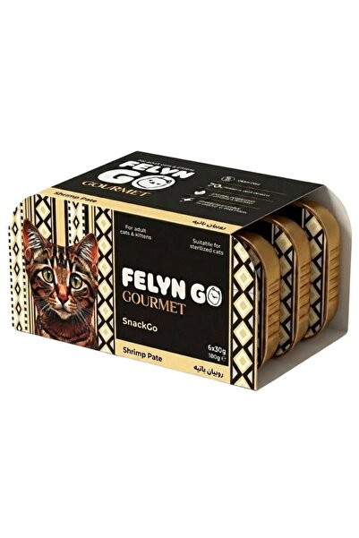 FelineGo فيلاين قو أكل رطب فاخر يعتبر مكافأت للقطط سناك قو روبيان باتيه 6×30جم