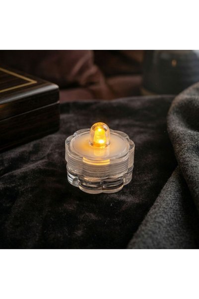 Danube Home Raha LED Candle Set Of- 6 3x2.5Cm Clear, Aromatic Home Fragrance For Everyday Room Styling