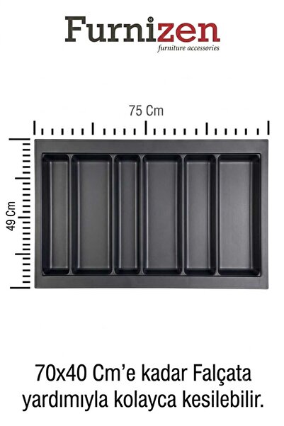 Furnizen 75*49 cm Çekmece İçi Kepçelik Organizer ( 70*40 Cm'e Kadar Kesilebil...