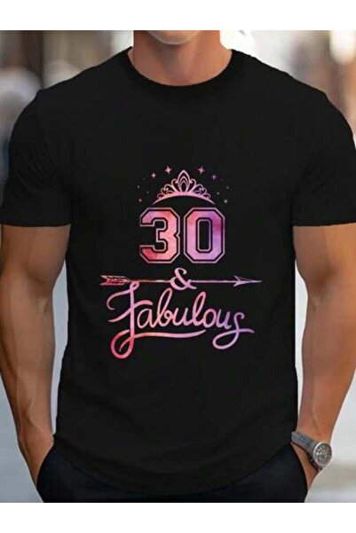 9TAY تي شيرت رجالي من القطن بنسبة 100%، بتصميم 30 سنة وأنا أنيق، مناسب لعيد ا...