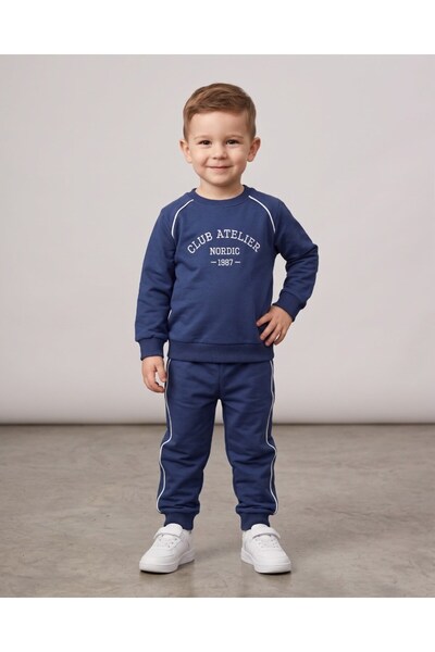 Egelite Boy's Embroidered Seasonal 2-Strap Compact Tracksuit Set for Ages 2-3...