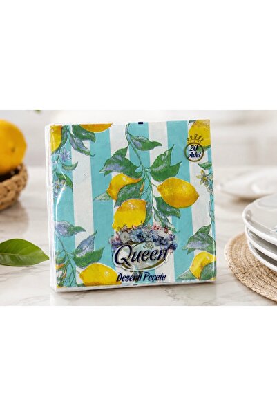 QUEEN Limon Desenli Peçete