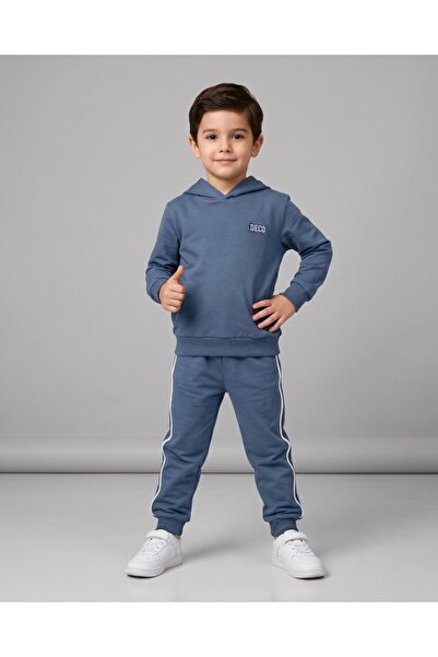 Ege Bebek Boys' Seasonal 2-Piece Hooded Sweatshirt and Sweatpants Set with 2 ...