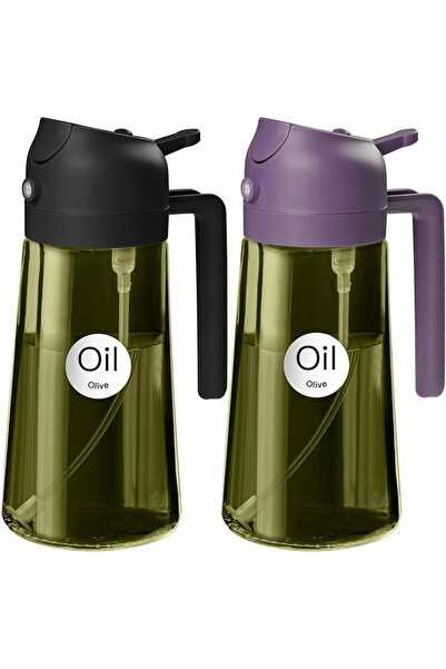 GENERAL YARRAMATE 470ml Light-Blocking Dark Oil Sprayer for Cooking, 2 in 1 O...