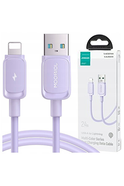 Joyroom Cablu Lightning 2.4A pentru iPhone 1.2M A14 USB-A Seria Multicoloră