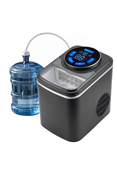 MIBRU Ice Maker Machine 16KG/24H, Self-Cleaning Ice Cube Maker, Direct Water ...