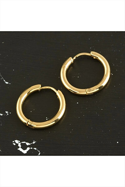 ZERO LAND Kmrsfres Steel Hoop Earrings 1.5 cm (170710) - Yellow