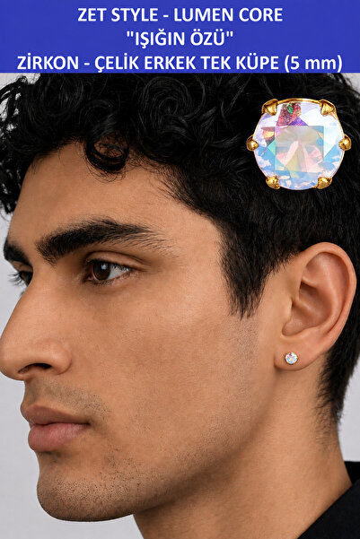 ZETCONCEPT Zet Style LUMEN CORE - جوهر الضوء - حجر الزركون اللامع من الفولاذ ...