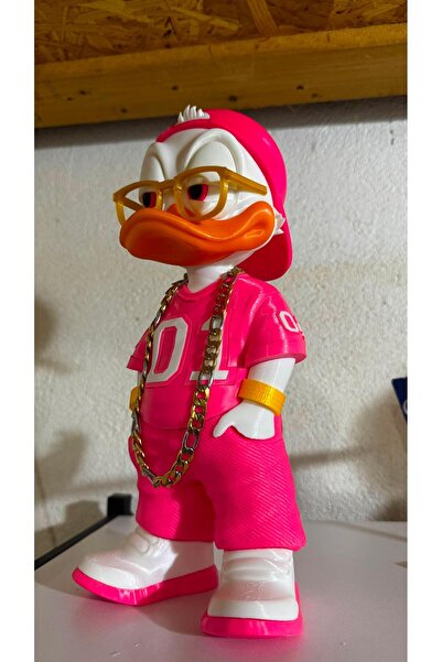 Pembe Tarz Ördek Dekoratif Koleksiyon Figürü 3D Tasarım