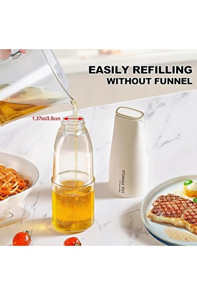 Maykela Auto Flip Olive Oil Dispenser Bottle for Kitchen – 500ml/17oz Beautif...