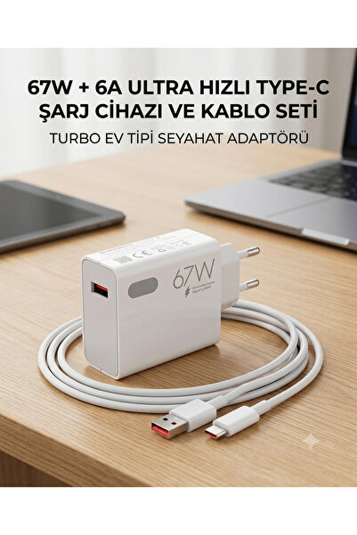 67 WATT TURBO ŞARJ ALETİ YÜKSEK KALİTE AKIM KORUMALI