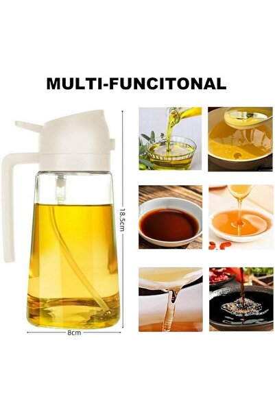 VENDIX Oil Dispenser 500ml 2in1 Glass Sprayer & Pourer Olive Oil Dispenser Bo...