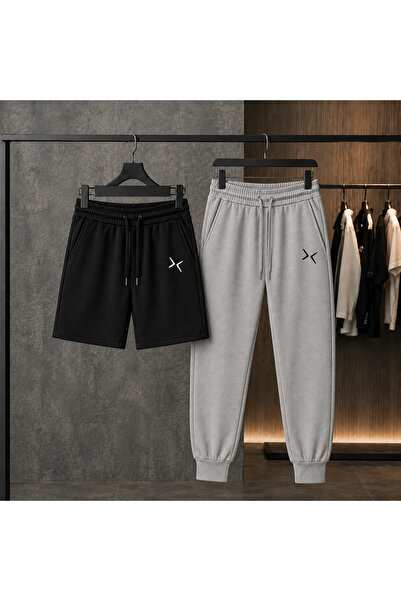 CLOTHES33 Sports Tracksuit Shorts 2-Piece Combination Thin Summer Sweat-Absor...