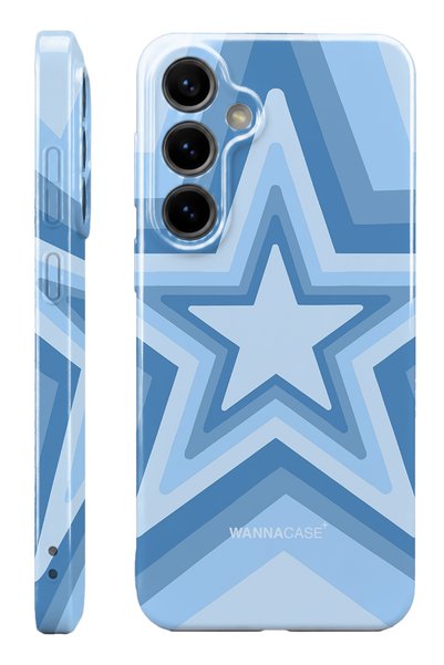 WANNACASE Samsung S26 Baby Blue Star Essential Slim Full Covering Glossy Prin...