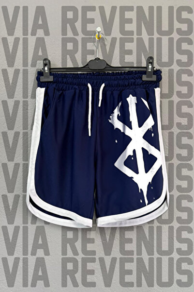 Vordevia Pantaloni scurți de antrenament sportiv unisex, retro, cu imprimeu B...