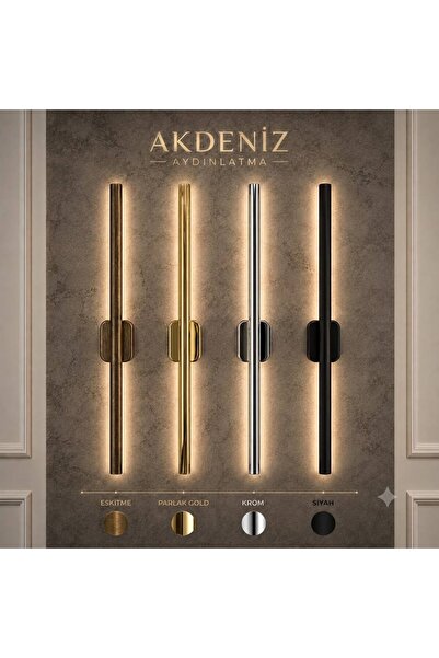 AKDENİZ AYDINLATMA ELEKTRİK MALZEMELERİ Renk Seçenekli Lineer Çubuk Duvar Apl...