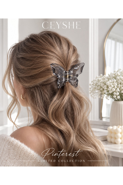 CeyShe Pinterest Imported Butterfly Large Hair Clip with Clasp